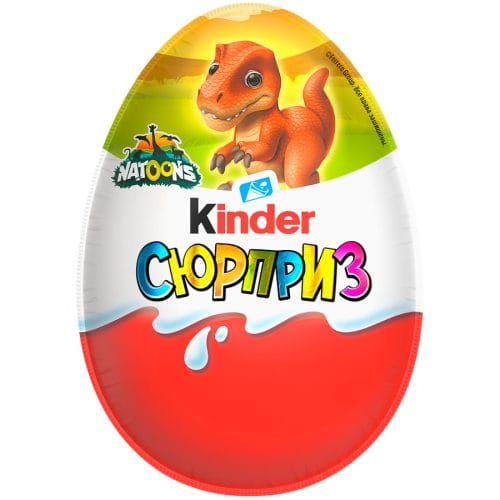 Яйцо шоколадное KINDER Сюрприз из молочного шоколада с игрушкой, 20г