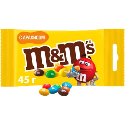 Драже M&M'S c арахисом, 45г