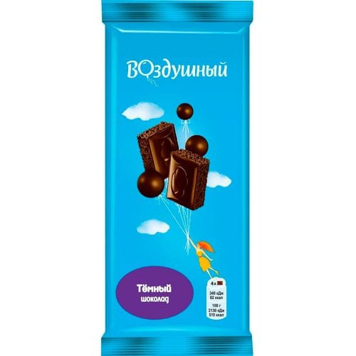 Шоколад ВОЗДУШНЫЙ тёмный, 80г